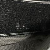 【6he5643】グッチ 長財布 インターロッキングG 598166 レザー ブラック シャンパンゴールド金具【中古】レディース