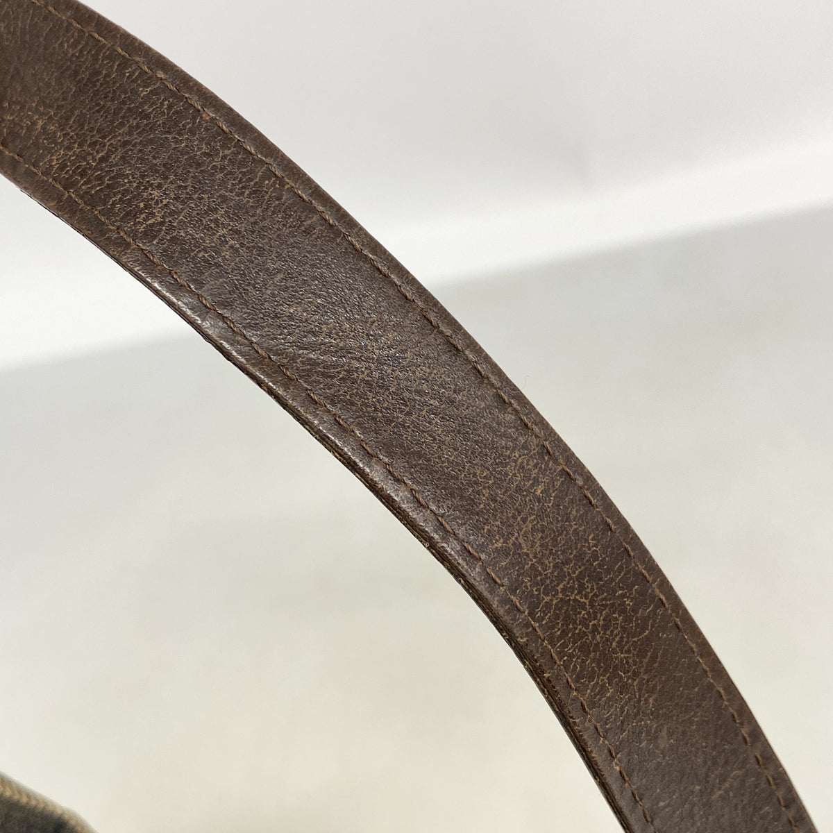 【6he5646】フェンディ ハンドバッグ ズッカ マンマバケット ナイロンキャンバス ブラウン シルバー金具【中古】レディース
