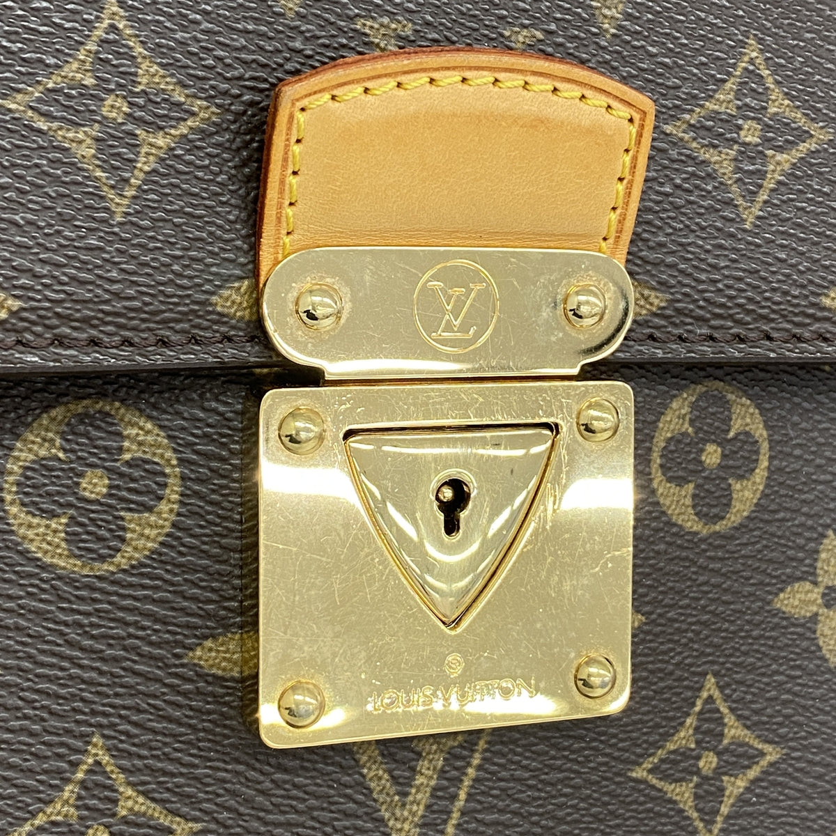 【6he5651】ルイヴィトン ブリーフケース モノグラム ロブスト1 M53027 ブラウン【中古】メンズ