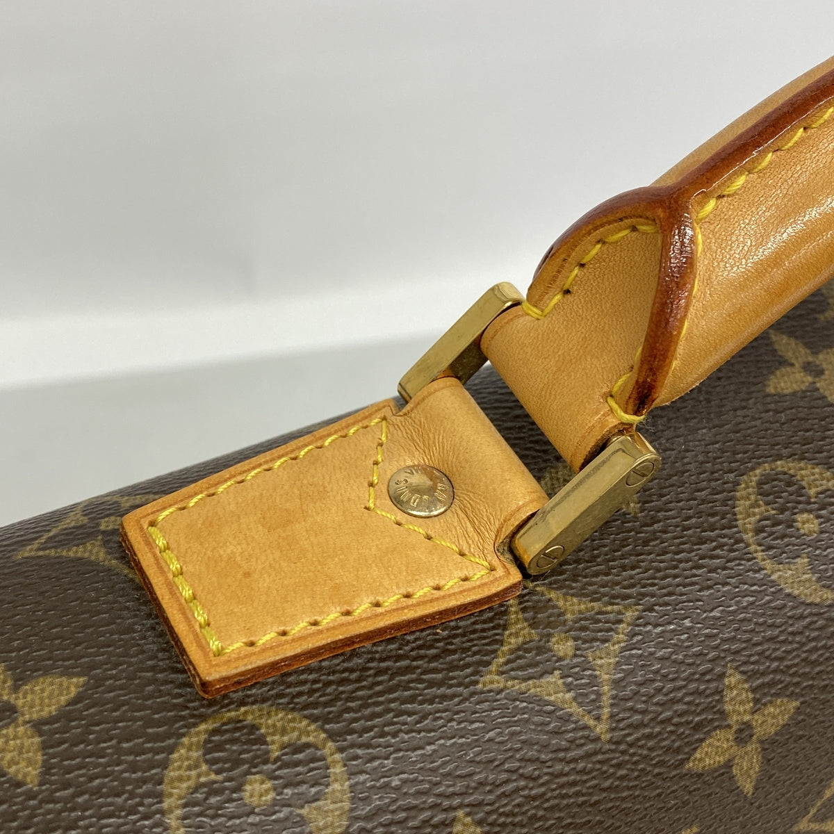 【6he5651】ルイヴィトン ブリーフケース モノグラム ロブスト1 M53027 ブラウン【中古】メンズ