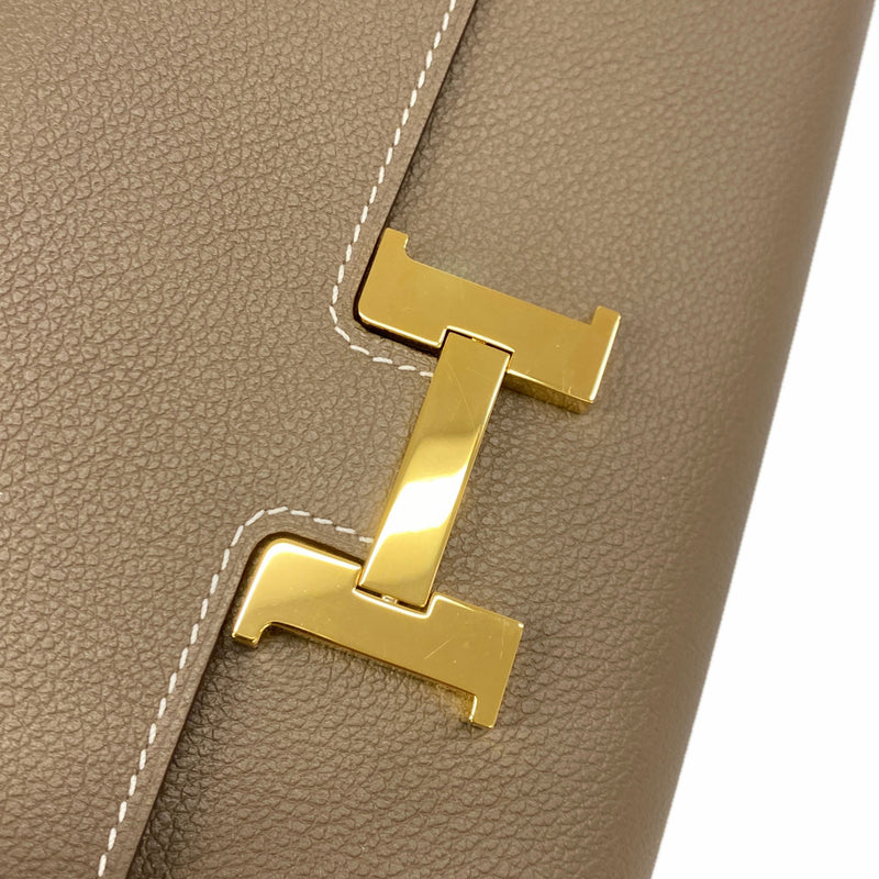 【6he5656】エルメス ショルダーウォレット コンスタンストゥーゴー エバーカラー エトゥープ ゴールド金具 B刻印【中古】レディース