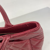 【6he5657】シャネル トートバッグ 復刻トート キャビアスキン ボルドー シャンパンゴールド金具【中古】レディース