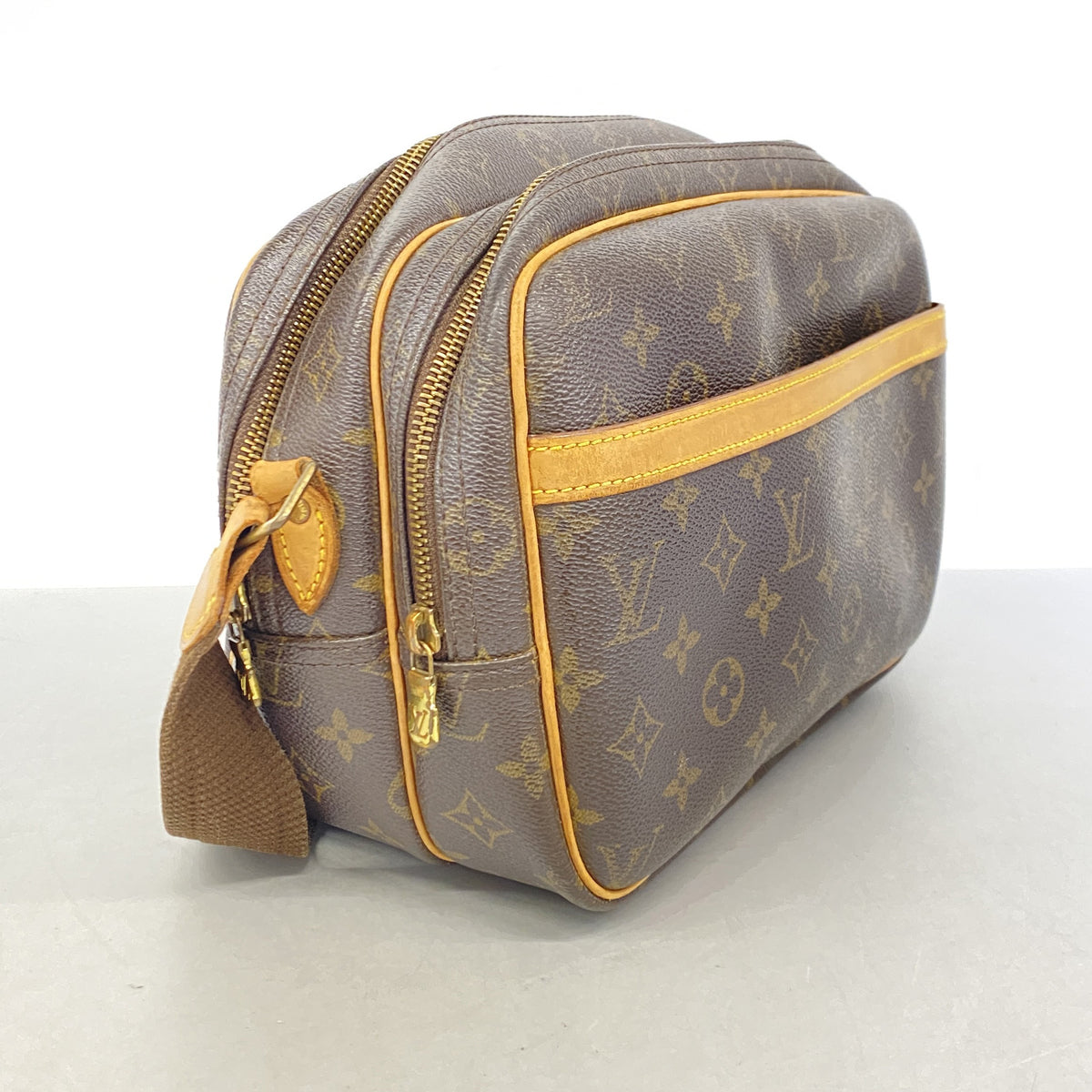 【6he5658】ルイヴィトン ショルダーバッグ モノグラム リポーターPM M45254 ブラウン【中古】レディース