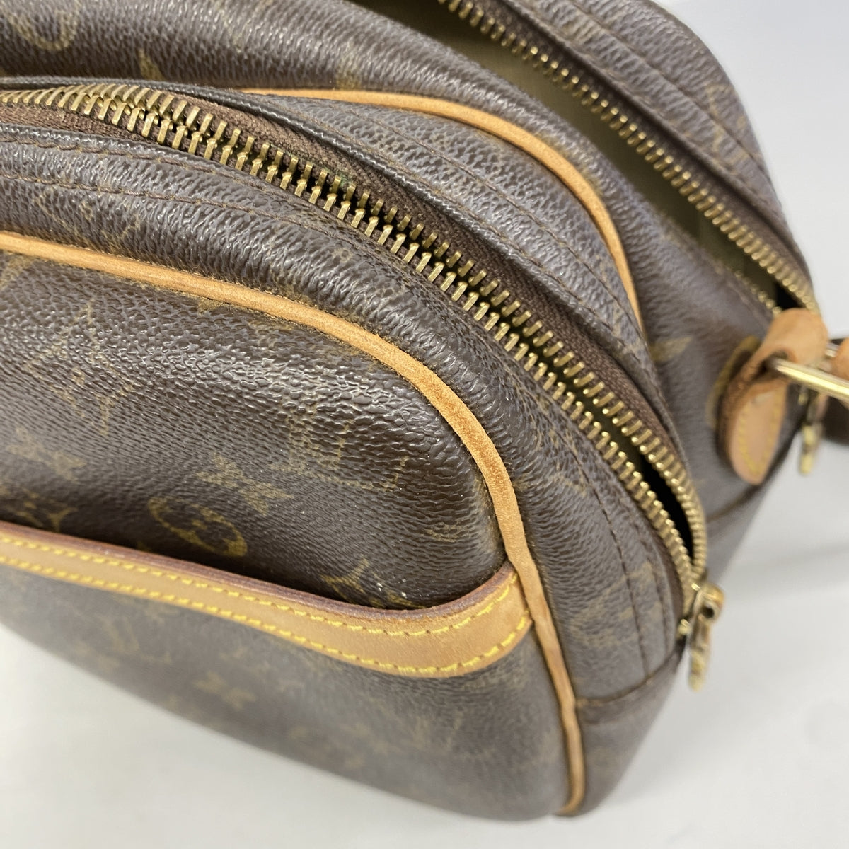 【6he5658】ルイヴィトン ショルダーバッグ モノグラム リポーターPM M45254 ブラウン【中古】レディース