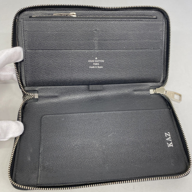 【6he5662】ルイヴィトン 長財布 モノグラム・エクリプス ジッピーオーガナイザー N60111 ブラック【中古】メンズ
