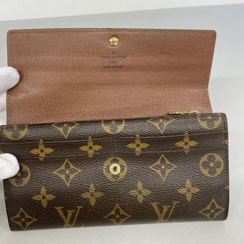 【6he5663】ルイヴィトン 長財布 モノグラム ポルトフォイユサラ M61734 ブラウン【中古】レディース