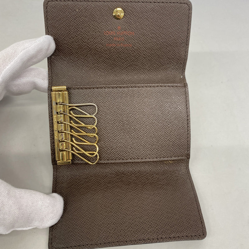 【6he5664】ルイヴィトン キーケース ダミエ ミュルティクレ6 N62630 エベヌ【中古】メンズ レディース ユニセックス