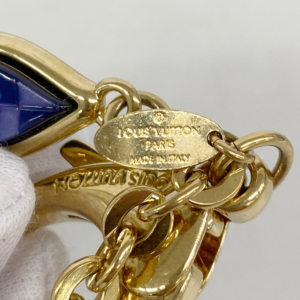 【6he5665】ルイヴィトン キーホルダー・チャーム ビジューサックモザイク M66883 ブルー パープル ゴールド【中古】レディース