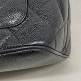 【6he5676】シャネル トートバッグ 復刻トート キャビアスキン ブラック ゴールド金具【中古】レディース
