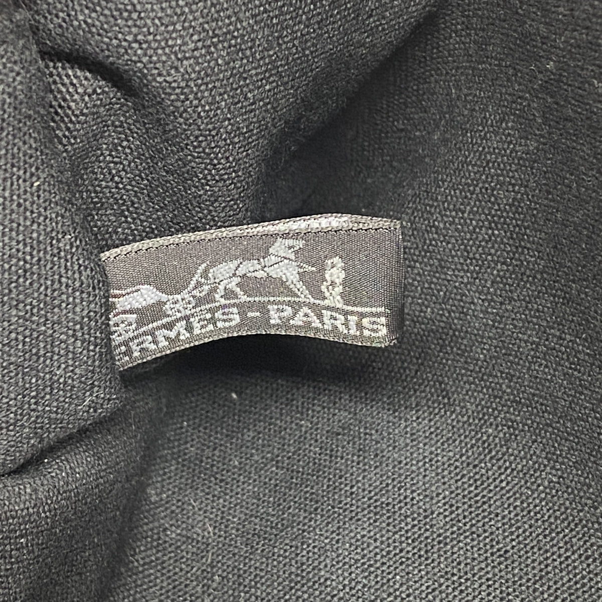 【6he5677】エルメス トートバッグ トロカホリゾンタルPM キャンバス ブラック シルバー金具【中古】レディース