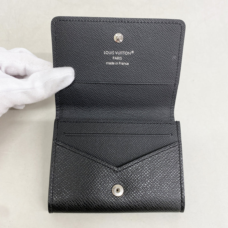 【6he5685】ルイヴィトン 名刺入れ タイガ アンヴェロップカルトドゥヴィジットNM M64595 ノワール【中古】メンズ