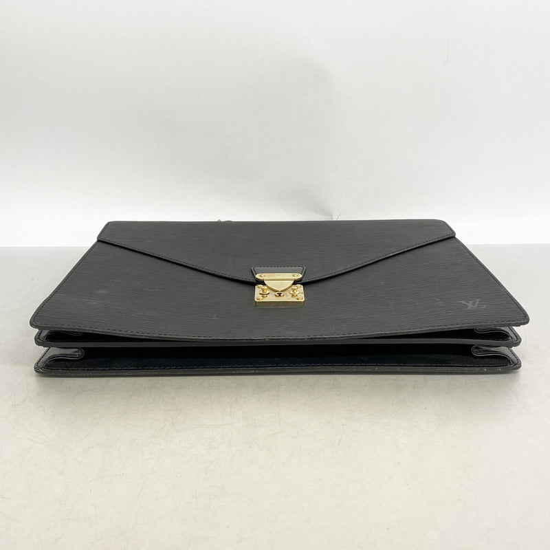 【6he5703】ルイヴィトン ブリーフケース エピ セルヴィエットアンバサダー M54412 ノワール【中古】メンズ