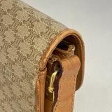 【6he5709】セリーヌ ショルダーバッグ マカダム PVC ブラウン ゴールド金具【中古】レディース