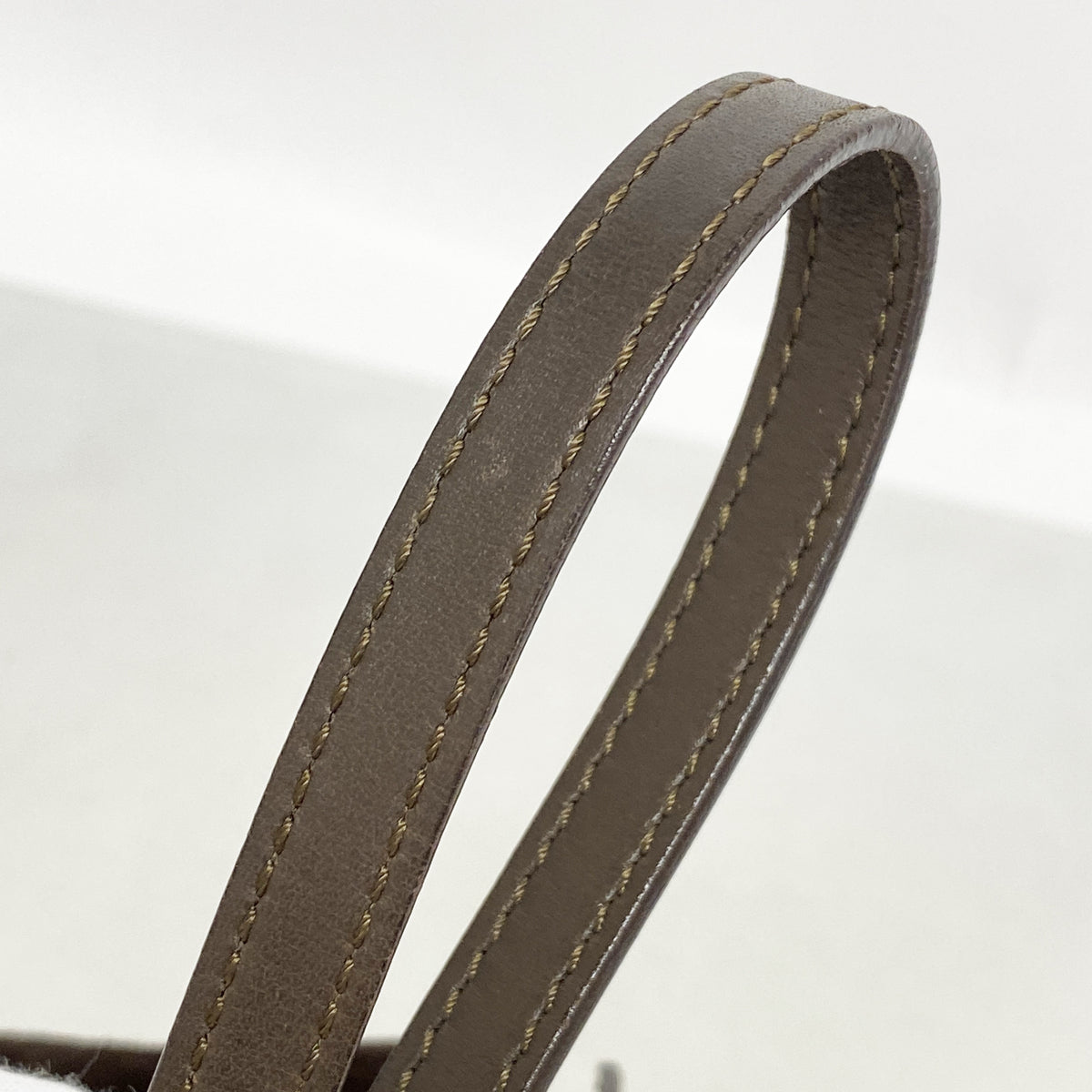 【6he5711】セリーヌ ハンドバッグ Cマカダム スウェード ブラウン ゴールド金具【中古】レディース