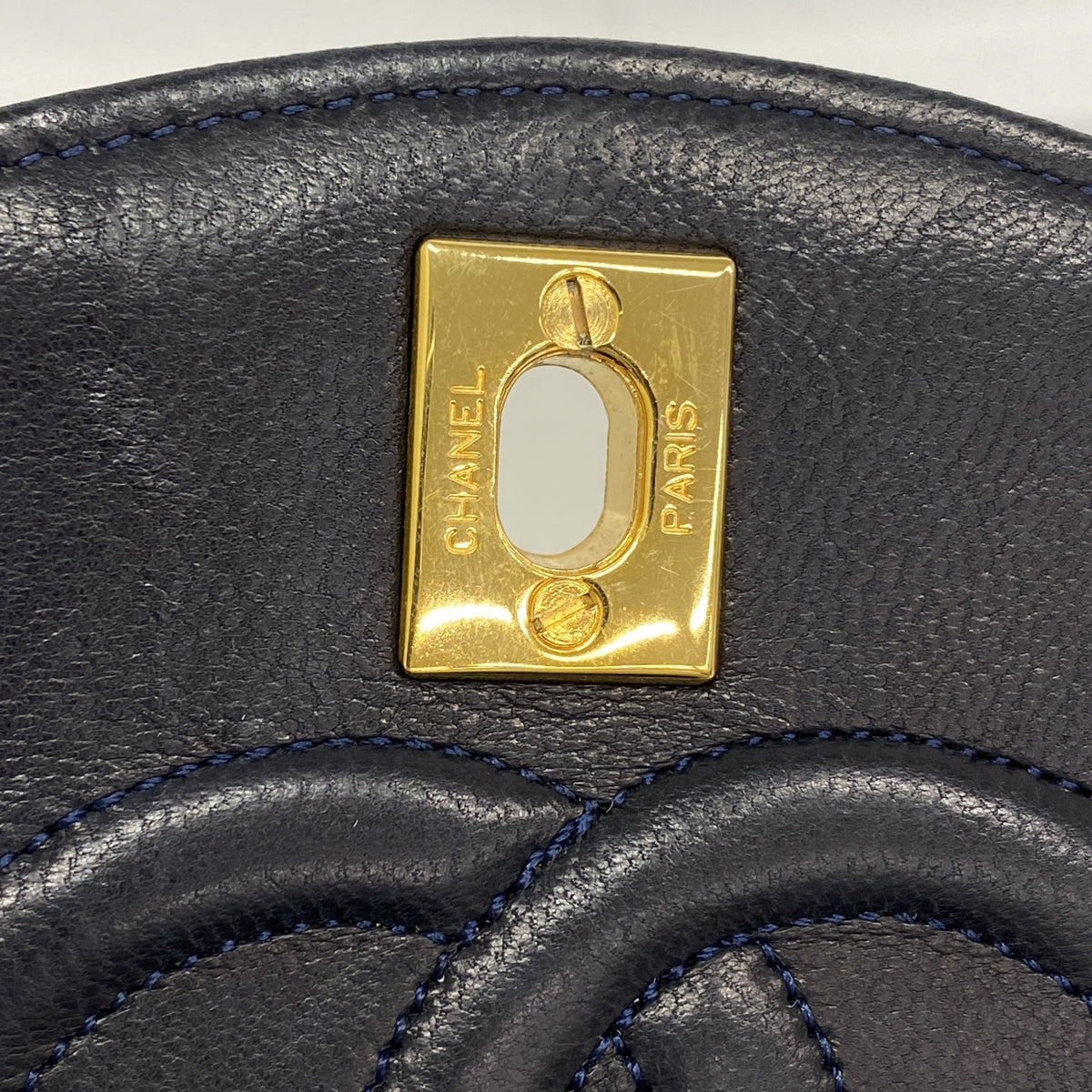 【6he5715】シャネル ショルダーバッグ マトラッセ チェーンショルダー ラムスキン ブラック ゴールド金具【中古】レディース