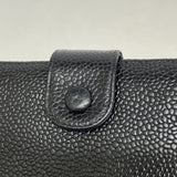 【6he5725】シャネル 長財布 キャビアスキン ブラック ゴールド金具【中古】レディース