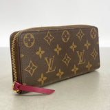 【6he5727】ルイヴィトン 長財布 モノグラム ポルトフォイユクレマンス M60742 フューシャ【中古】レディース