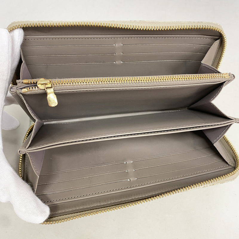 【6he5728】ルイヴィトン 長財布 モノグラムジャガード ジッピーウォレットSINCE1854 M81172 ホワイト グレー【中古】メンズ レディース ユニセックス
