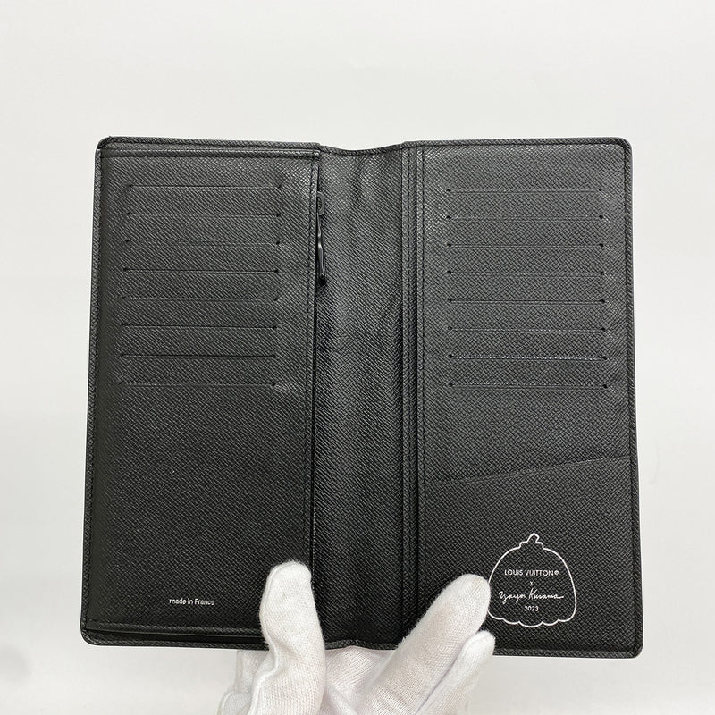 【6he5729】ルイヴィトン 長財布 モノグラム・エクリプス 草間彌生 ポルトフォイユブラザ M81932 ブラック【中古】メンズ
