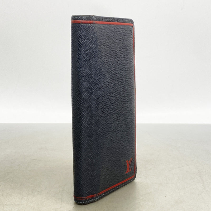 【6he5730】ルイヴィトン 長財布 タイガ ポルトフォイユブラザ M63434 ネイビー レッド【中古】メンズ