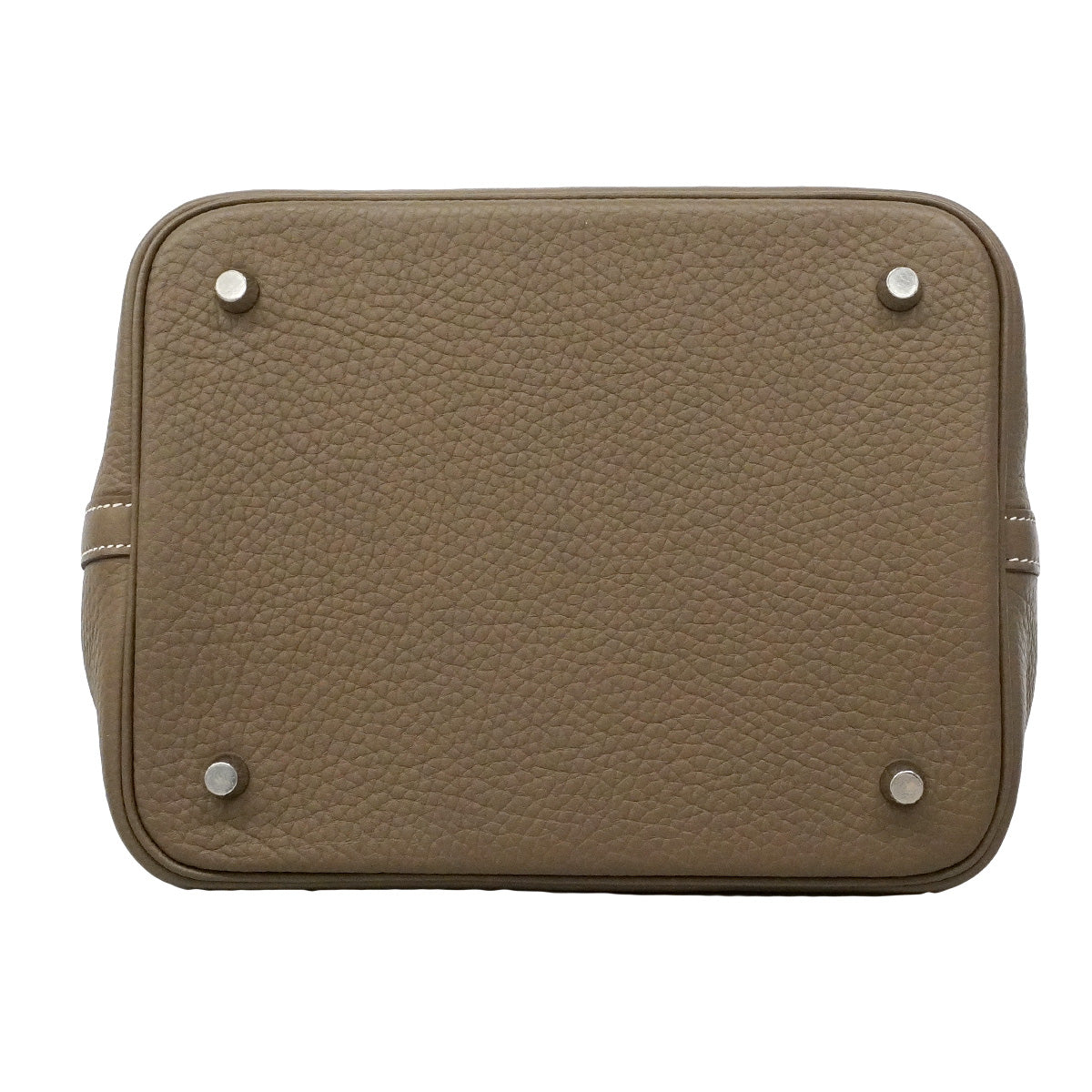 【6he5740】エルメス ハンドバッグ ピコタンロックMM トリヨンクレマンス エトゥープ シルバー金具 W刻印【中古】レディース
