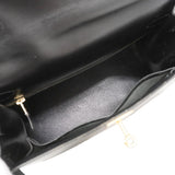 【6he5743】エルメス ハンドバッグ ケリー28 ボックスカーフ ブラック ゴールド金具 〇X刻印 2wayバッグ【中古】レディース