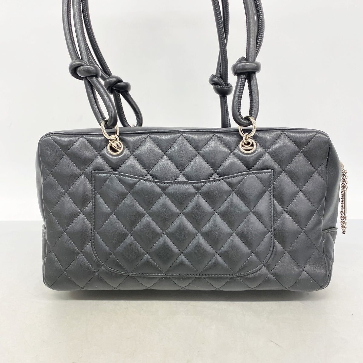 【6he5744-k】シャネル トートバッグ カンボン ラムスキン ブラック ゴールド金具【中古】レディース