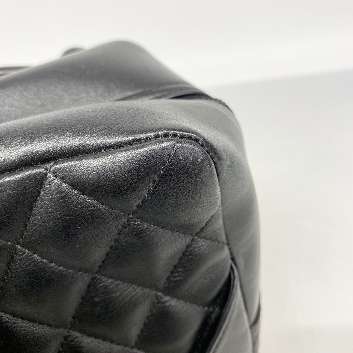 【6he5744-k】シャネル トートバッグ カンボン ラムスキン ブラック ゴールド金具【中古】レディース