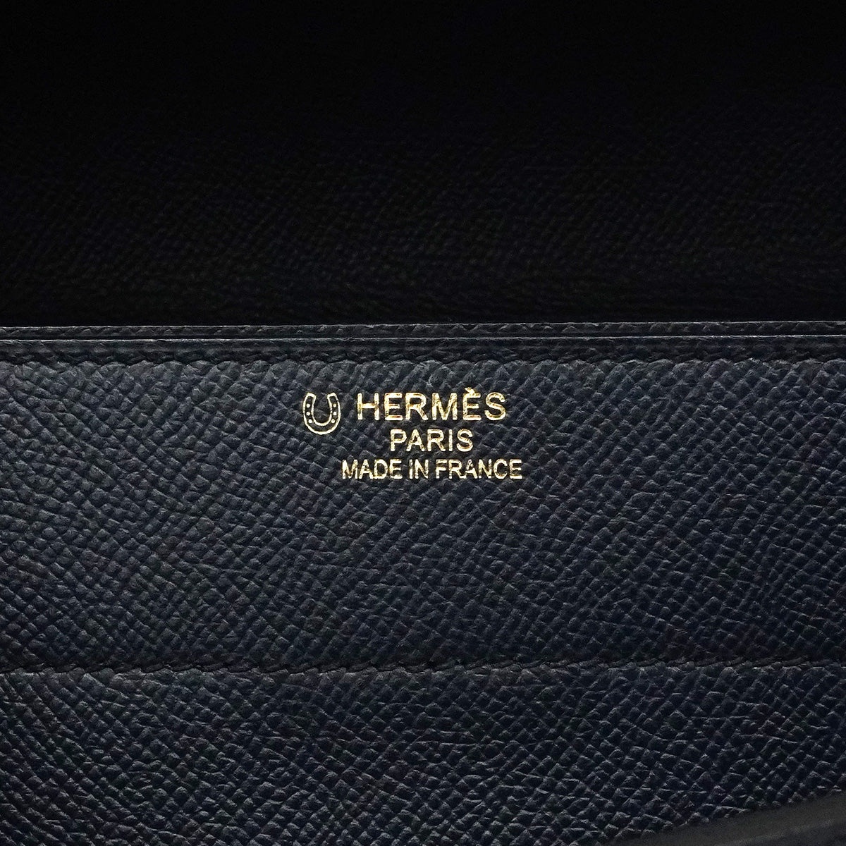【6he5747】エルメス ブリーフケース ケリーデペッシュ ヴォーエプソン ブルーニュイ ゴールド金具 Y刻印【中古】メンズ