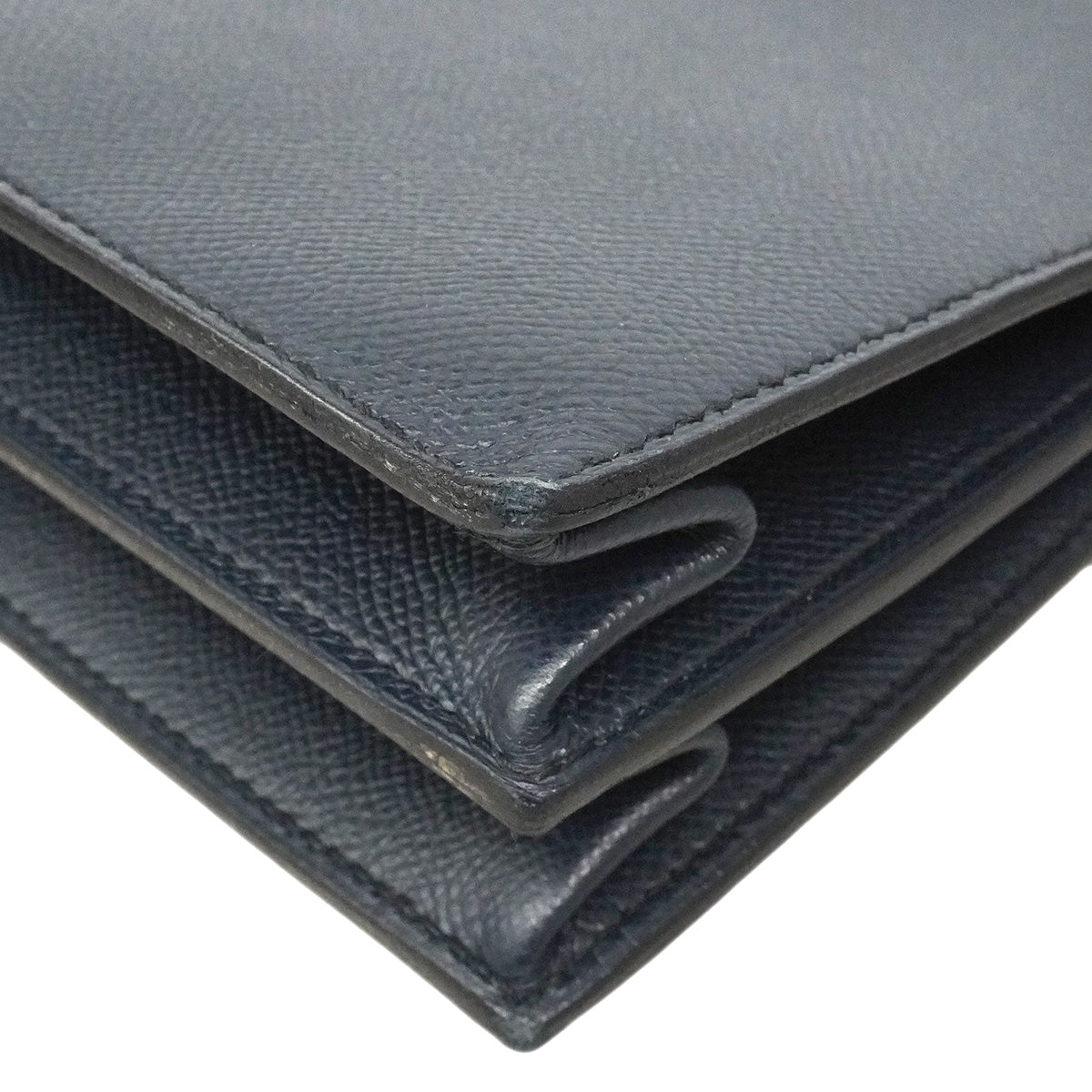 【6he5747】エルメス ブリーフケース ケリーデペッシュ ヴォーエプソン ブルーニュイ ゴールド金具 Y刻印【中古】メンズ