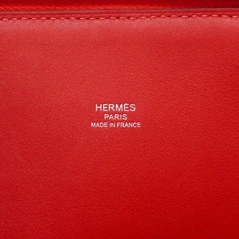 【6he5748】エルメス ハンドバッグ ボリード192331 エバーカラー ルージュヴィフ シルバー金具 C刻印 2wayバッグ【中古】レディース