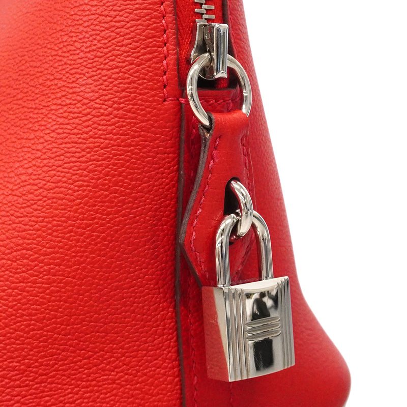 【6he5748】エルメス ハンドバッグ ボリード192331 エバーカラー ルージュヴィフ シルバー金具 C刻印 2wayバッグ【中古】レディース