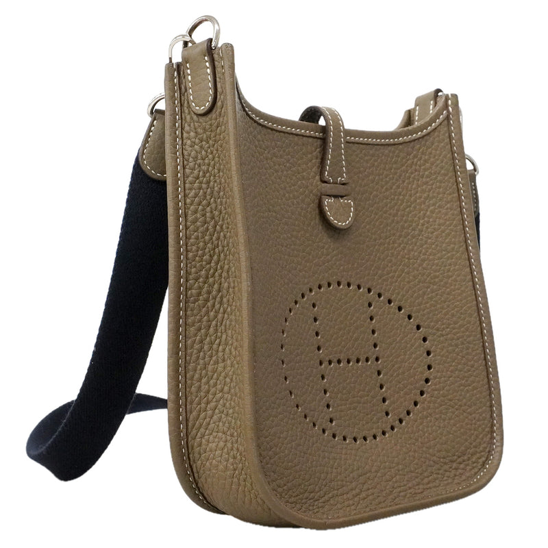 【6he5750】エルメス ショルダーバッグ エヴリンTPM トリヨンクレマンス エトゥープ シルバー金具 W刻印【中古】レディース