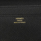 【6he5751】エルメス ショルダーウォレット コンスタンストゥーゴー ヴォーエプソン ブラック ゴールド金具 G刻印【中古】レディース