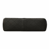 【6he5752】シャネル ショルダーバッグ デカマトラッセ Wフラップ Wチェーン キャビアスキン ブラック シルバー金具【中古】レディース