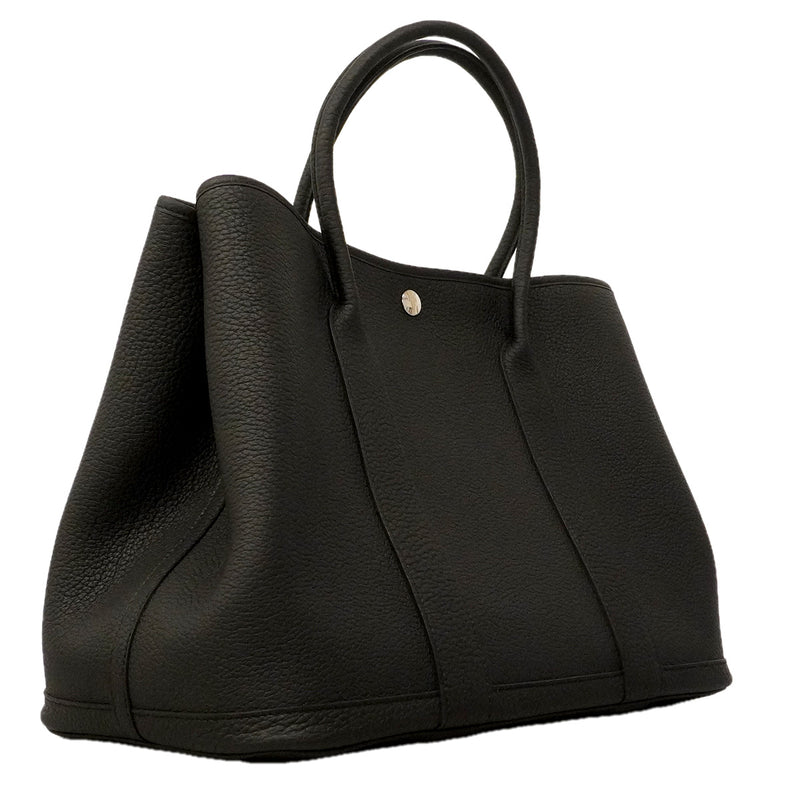 【6he5754】エルメス トートバッグ ガーデンパーティPM ネゴンダ ブラック シルバー金具 K刻印【中古】メンズ レディース ユニセックス