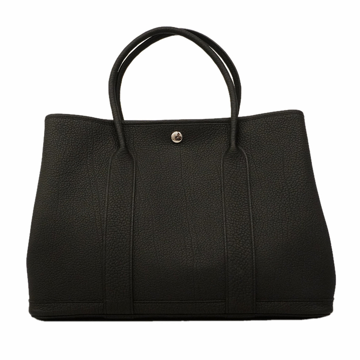 【6he5754】エルメス トートバッグ ガーデンパーティPM ネゴンダ ブラック シルバー金具 K刻印【中古】メンズ レディース ユニセックス