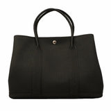 【6he5754】エルメス トートバッグ ガーデンパーティPM ネゴンダ ブラック シルバー金具 K刻印【中古】メンズ レディース ユニセックス