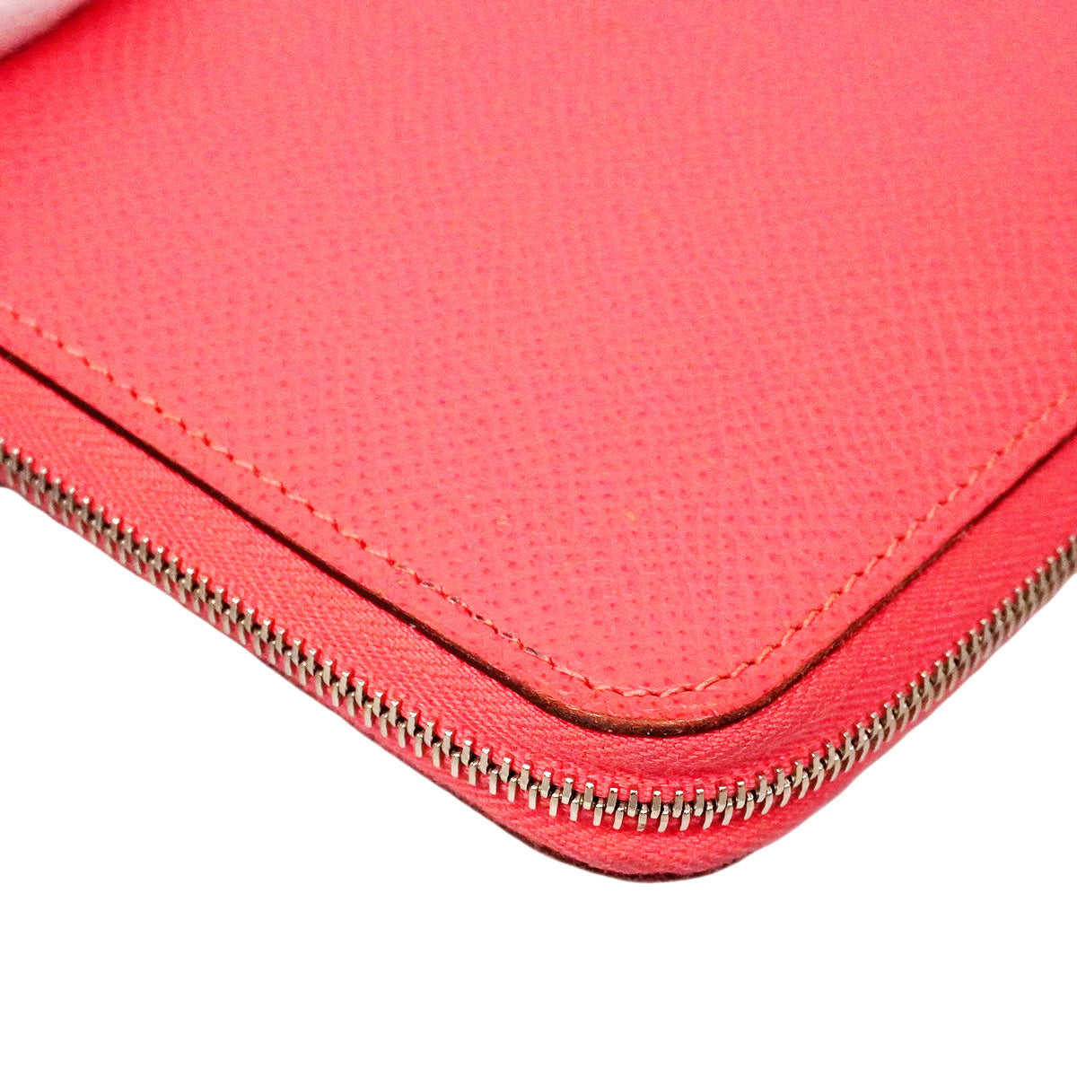 【6he5757-e】エルメス 長財布 アザップロングシルクイン ヴォーエプソン ローズアザレ シルバー金具 C刻印【中古】レディース
