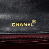 【6he5759】シャネル ショルダーバッグ ミニマトラッセ チェーンショルダー ラムスキン ブラック ゴールド金具【中古】レディース