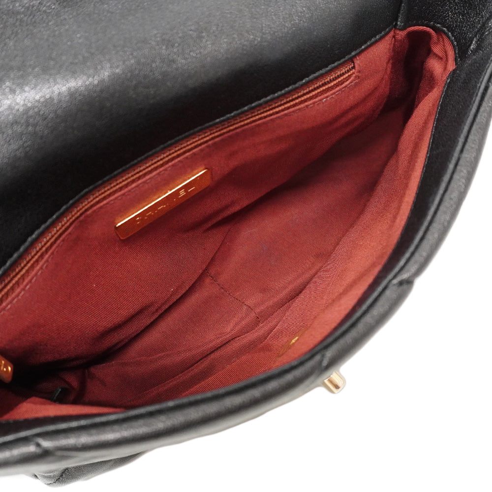 【6he5761】シャネル ハンドバッグ チェーンショルダー シャネル19 カーフスキン ブラック 2wayバッグ【中古】レディース