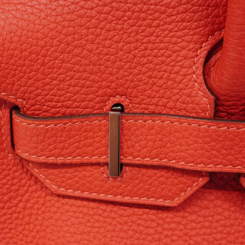 【6he5763-g】エルメス ハンドバッグ バーキン30 トゴ ブーゲンビリア シルバー金具 T刻印【中古】レディース