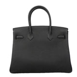 【6he5764-g】エルメス ハンドバッグ バーキン30 トゴ ブラック ゴールド金具 G刻印【中古】レディース