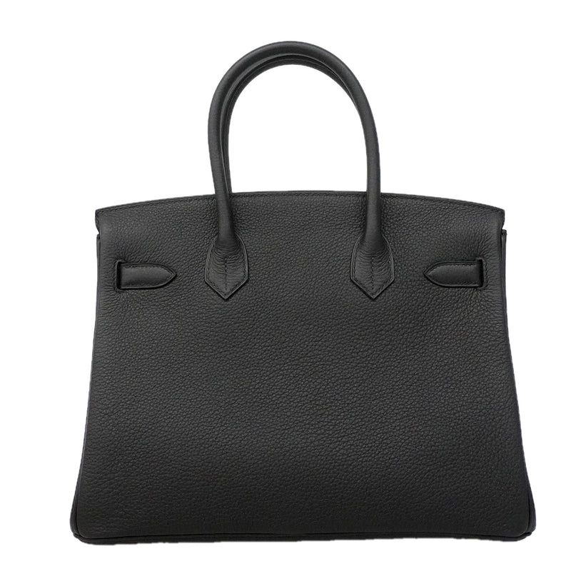 【6he5764-g】エルメス ハンドバッグ バーキン30 トゴ ブラック ゴールド金具 G刻印【中古】レディース