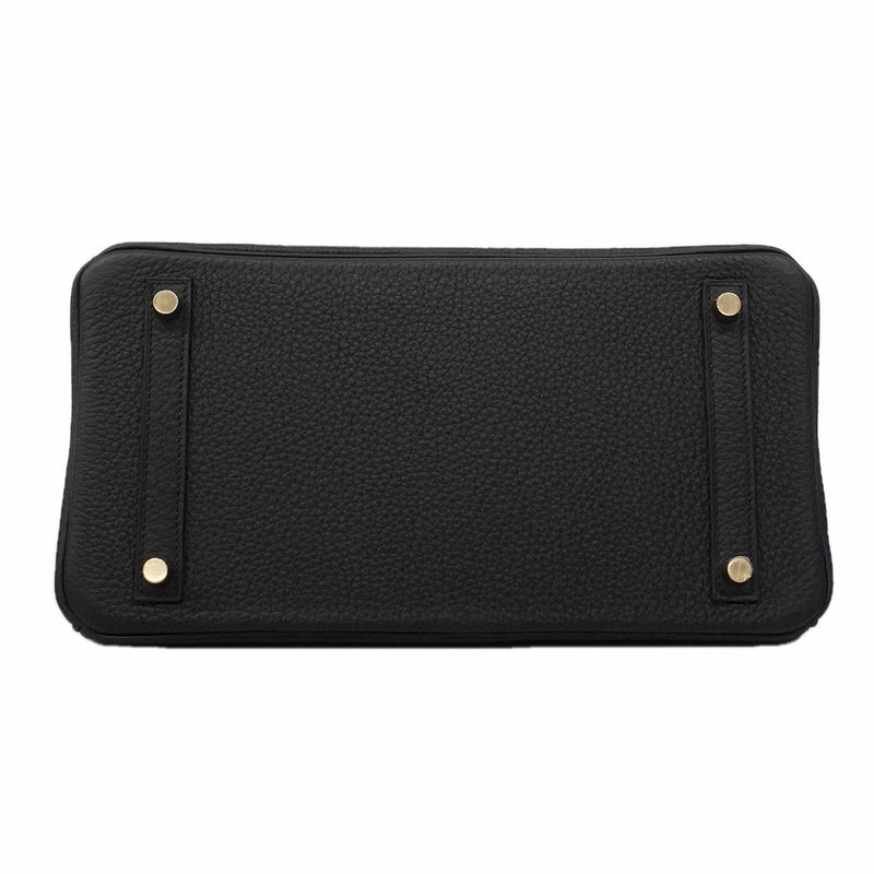 【6he5764-g】エルメス ハンドバッグ バーキン30 トゴ ブラック ゴールド金具 G刻印【中古】レディース