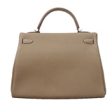 【6he5765-g】エルメス ハンドバッグ ケリー32 トゴ エトゥープ シルバー金具 K刻印 2wayバッグ【中古】レディース