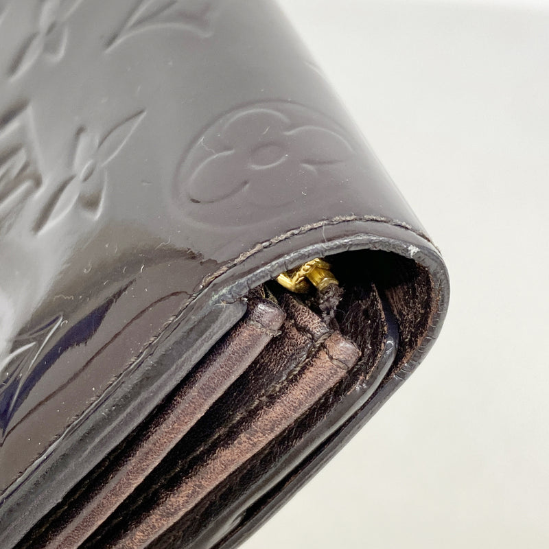 【6he5775】ルイヴィトン 長財布 ヴェルニ ポルトフォイユサラ M93524 アマラント【中古】レディース