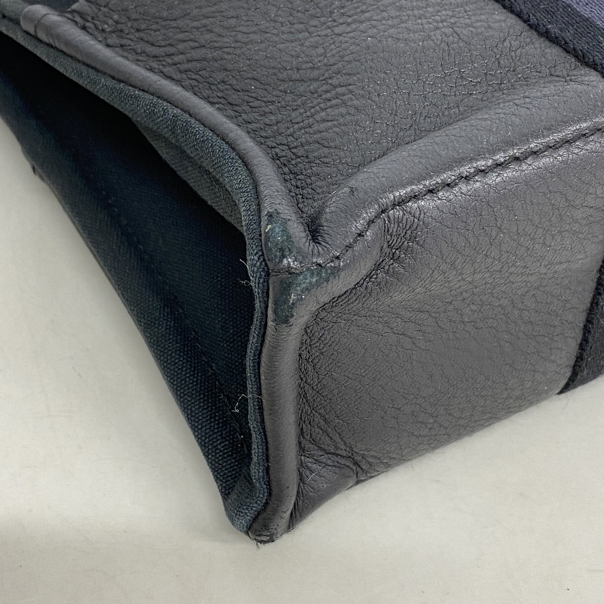 【6he5786】エルメス ハンドバッグ フールトゥPMハーフレザー キャンバス レザー ブラック シルバー金具【中古】レディース