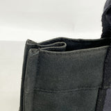 【6he5786】エルメス ハンドバッグ フールトゥPMハーフレザー キャンバス レザー ブラック シルバー金具【中古】レディース