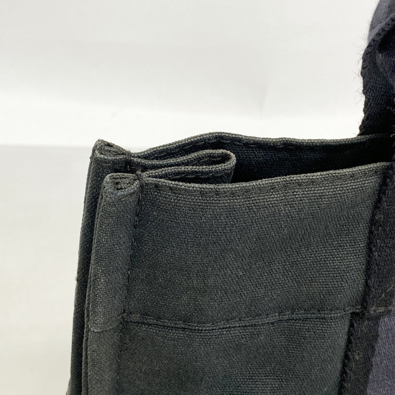 【6he5786】エルメス ハンドバッグ フールトゥPMハーフレザー キャンバス レザー ブラック シルバー金具【中古】レディース